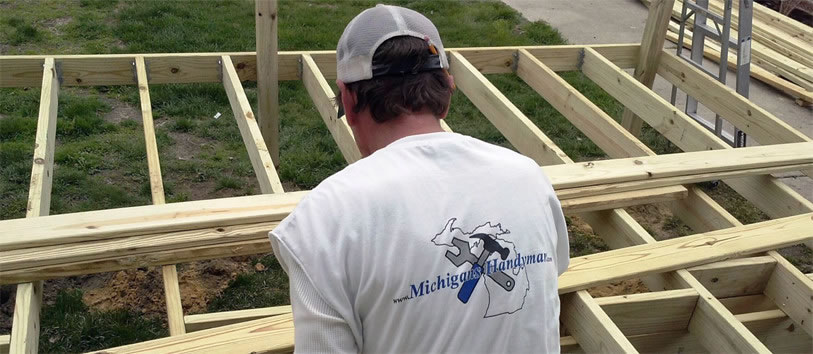 Michigan's Handyman building a deck